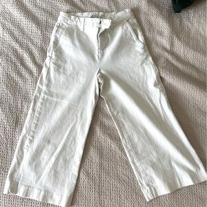 J Brand for Theory high waisted wide leg cropped pant